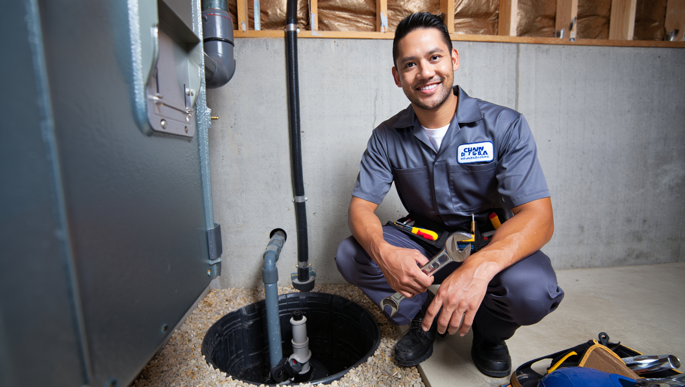 Plumbing leak and sump pump related moisture control service in Seymour Indiana