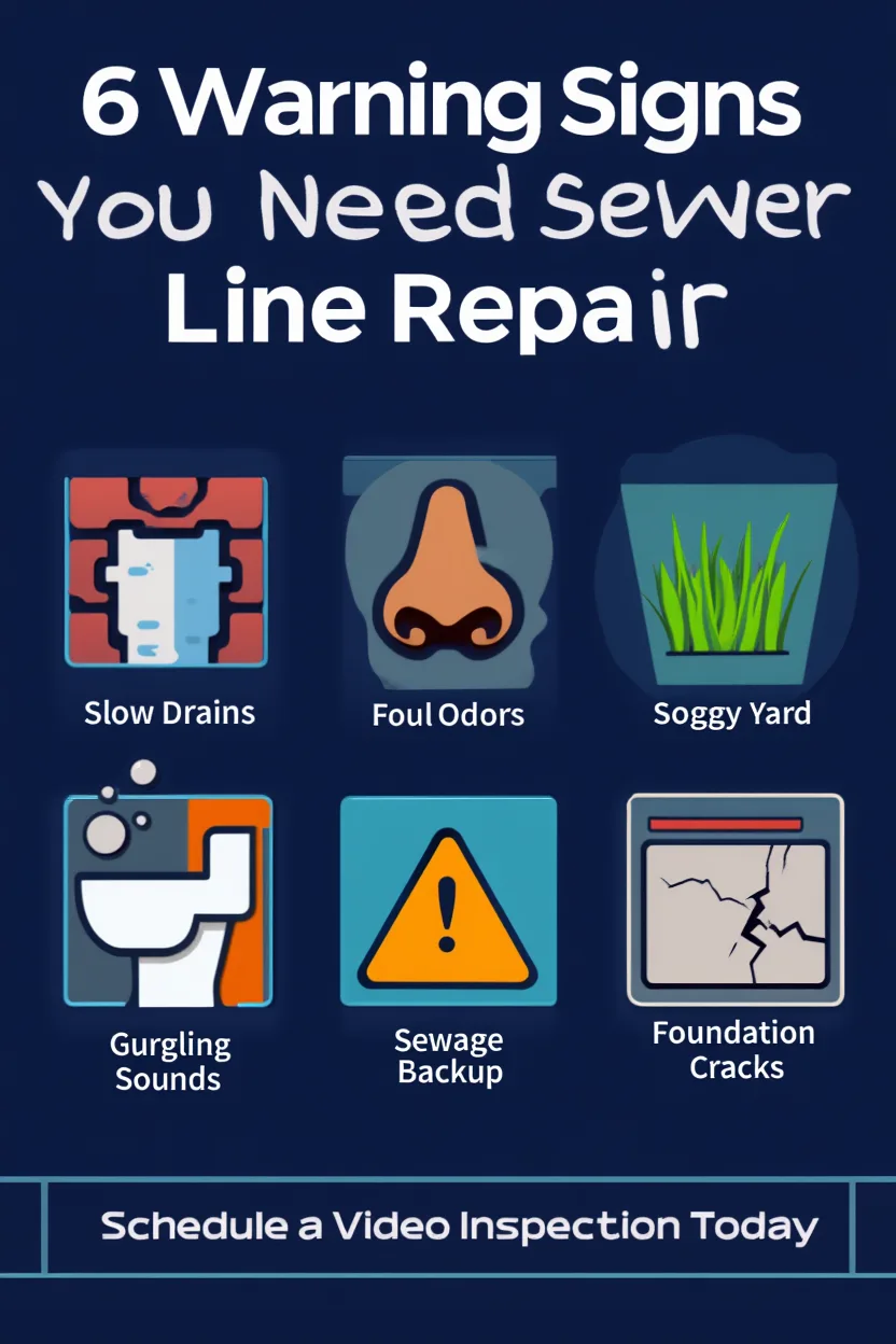 Sewer line repair service call in Seymour Indiana