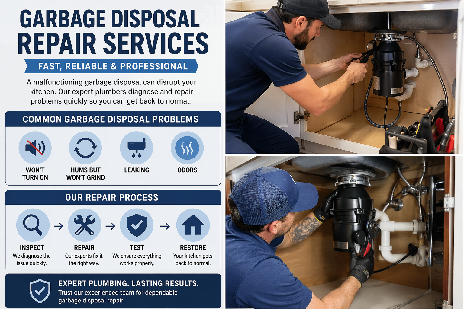 Garbage disposal repair service in Seymour Indiana